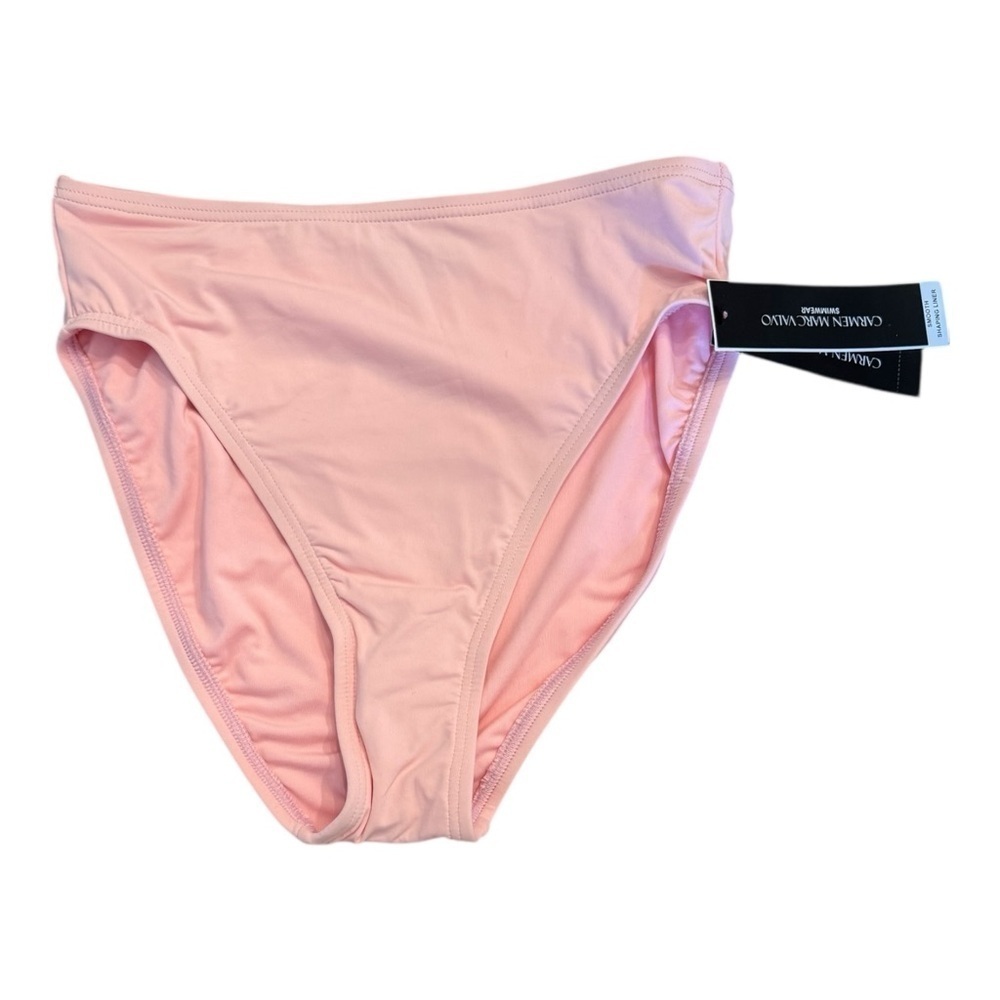 Carmen Marc Valvo High Waist Bikini Bottom in Peony NWT - Picture 2 of 5